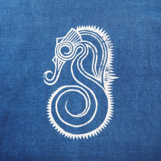 Original T-shirts タツノオトシゴ (Middle Blue)