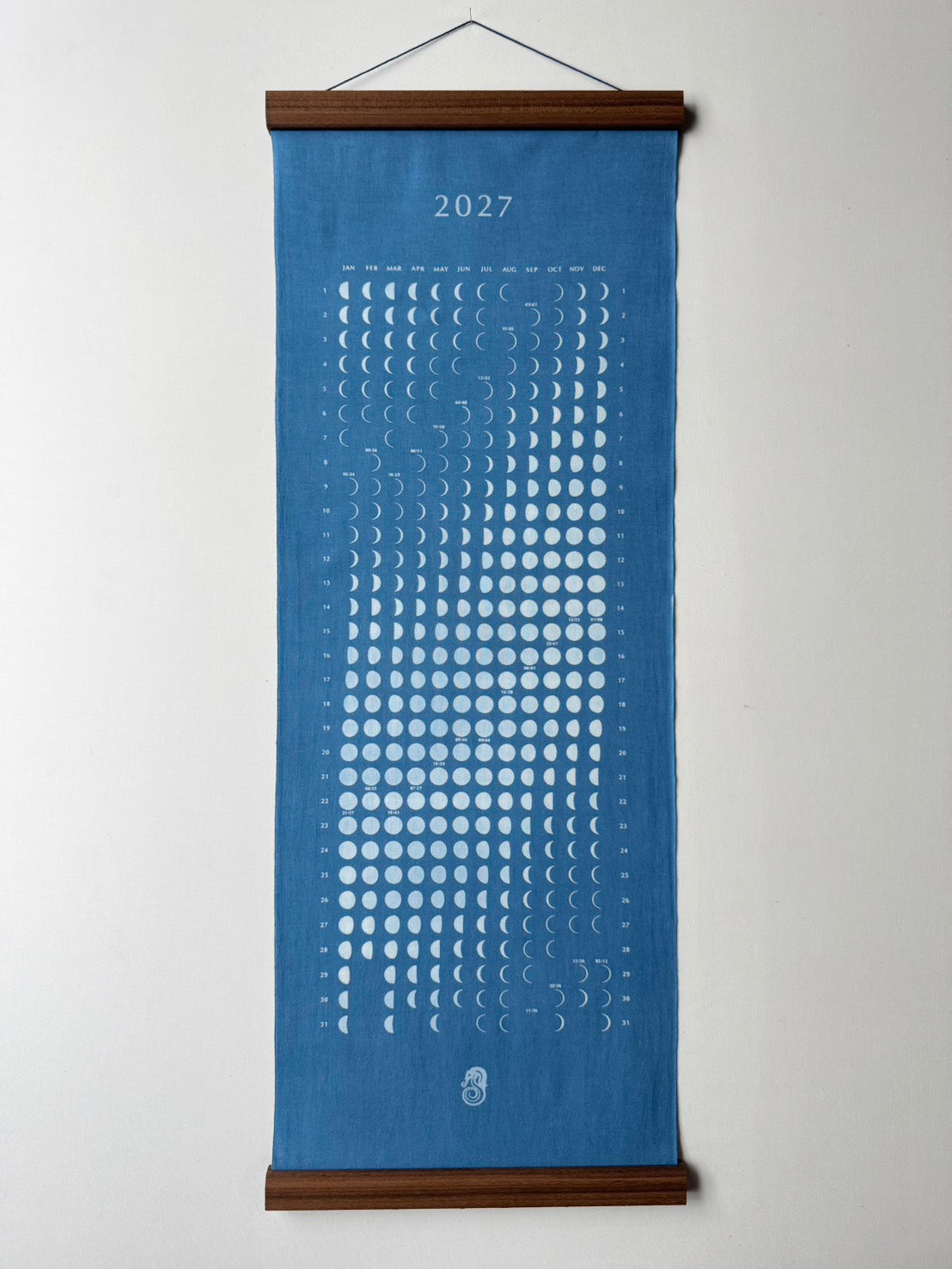 NEW!! 2027 Moon Calendar KAKE　"掛(かけ)" 空色 (pale blue)