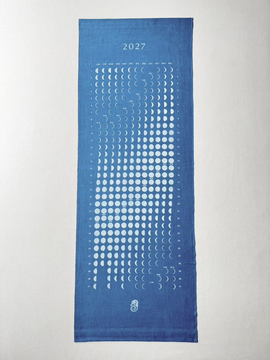 NEW!! 2027 Moon Calendar MARU　“丸(まる)“【差し替え用】上下縫製済み　空色(Pale Blue)